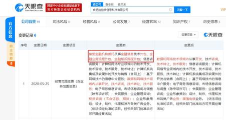 合肥拍拍贷信息科技经营范围调整，金融业务流程外包等业务被移除